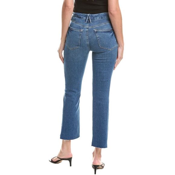 Good American Womens Good Legs Straight Indigo Jean, Blue - Picture 2 of 3